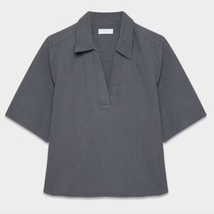 Little Moon Slate Textured Blouse